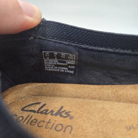 Clarks Collection Meadow Rae Blue Leather Ballet Flats Women's sz 9 M - Picture 6 of 6